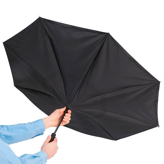 Зонт-трость обратный 'Elite' (разные цвета) / Чёрный