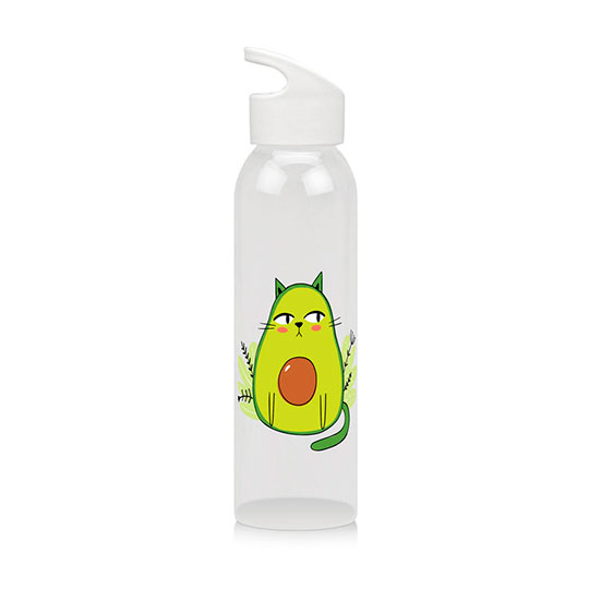 

Бутылка для воды 'Avocado Cat' / Белый