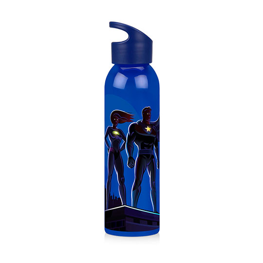 Бутылка для воды 'Супергерои' / Синий