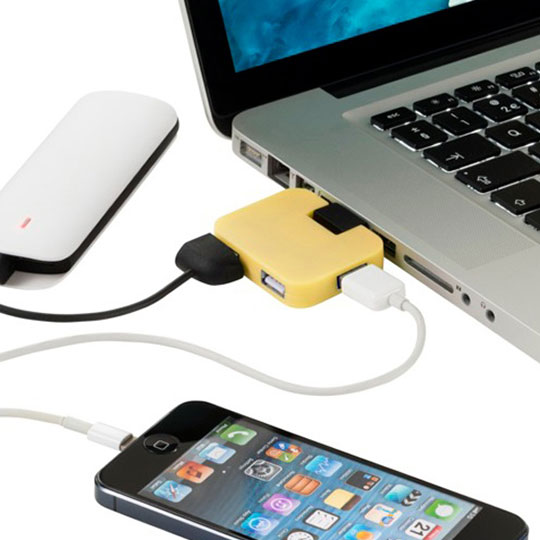 

USB-хаб на 4 порта 'All in' / Желтый