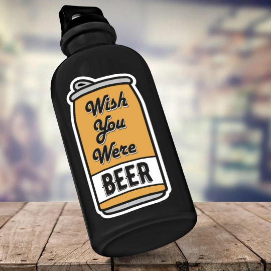 

Бутылка с карабином 'Wish you were beer'