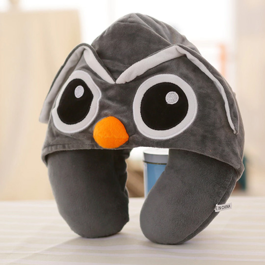 Подушка под шею с капюшоном 'Owl'