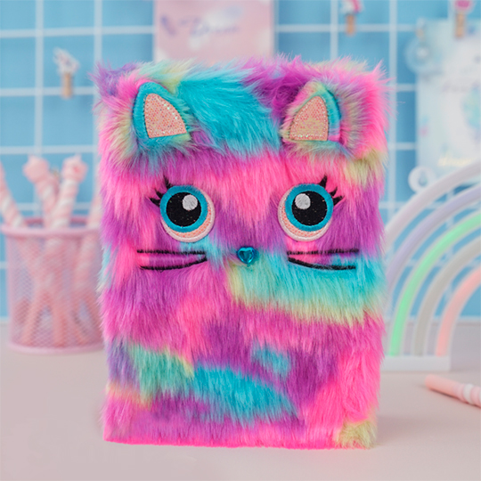 Блокнот 'Fluffy Cat' (разные цвета) / Радужный