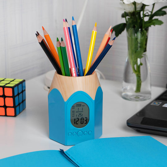 Органайзер для рабочего стола с часами 'Pencil'