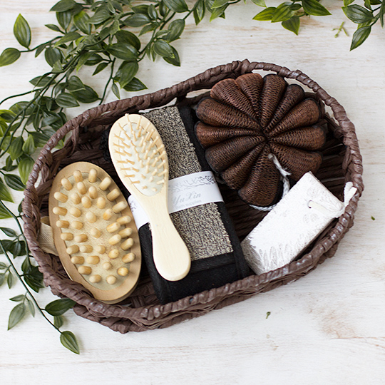 Набор подарочный для душа 'Wicker basket' / Коричневый