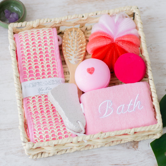 Набор подарочный для душа 'Bath and home' / Розовый