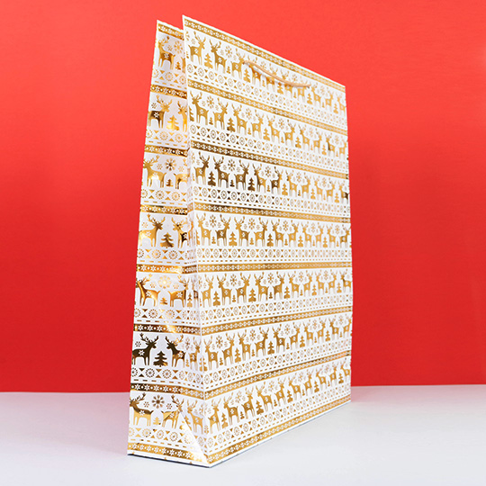 Пакет подарочный 'Reindeer' / Gold