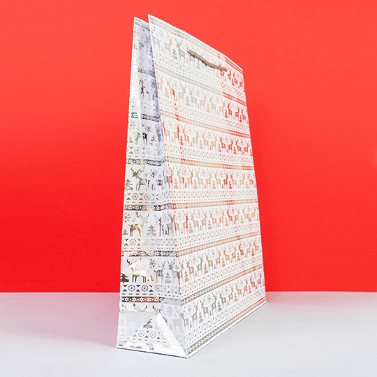 Пакет подарочный 'Reindeer' / Silver