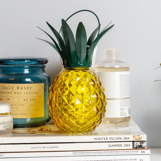 Декор светящийся на солнечной батарее 'Pineapple'