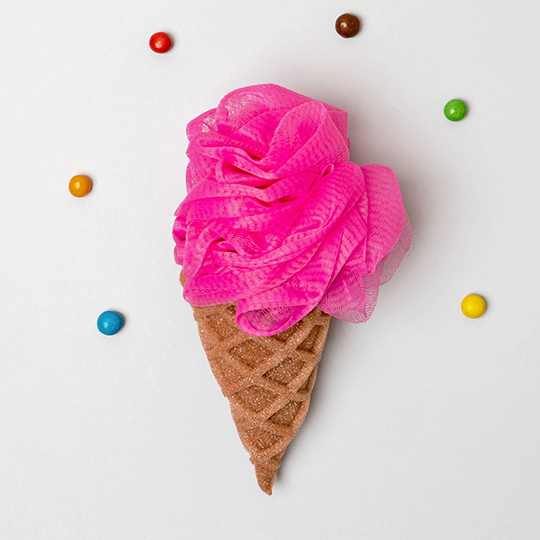 Мочалка 'Ice cream' / Розовый