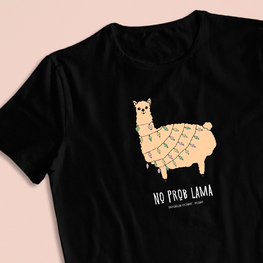 

Футболка унисекс 'ProbLama' с вашей надписью / Чёрный / 2XL