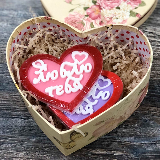 

Мыло ручной работы 'Два сердца'