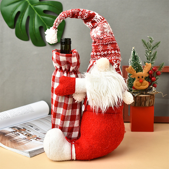 

Чехол для бутылки 'Say hello to Santa' / Светлый