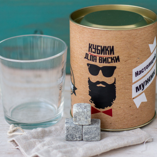 Камни для виски и стакан 'Hipster'