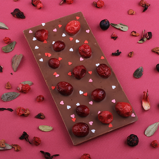

Шоколад молочный 'Romantic cranberry'