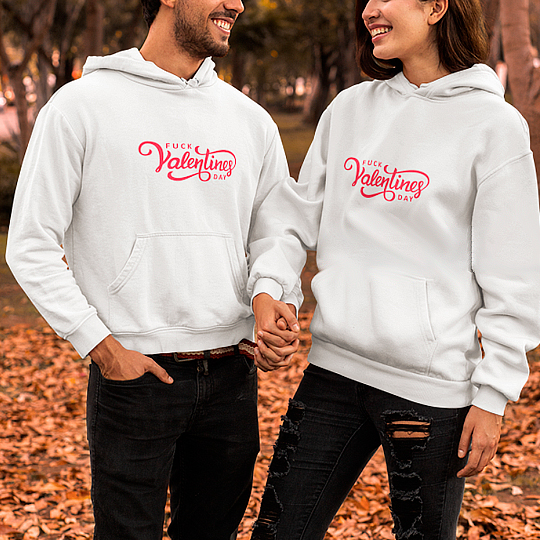 

Толстовка унисекс 'Fuck Valentines day' / 2XL