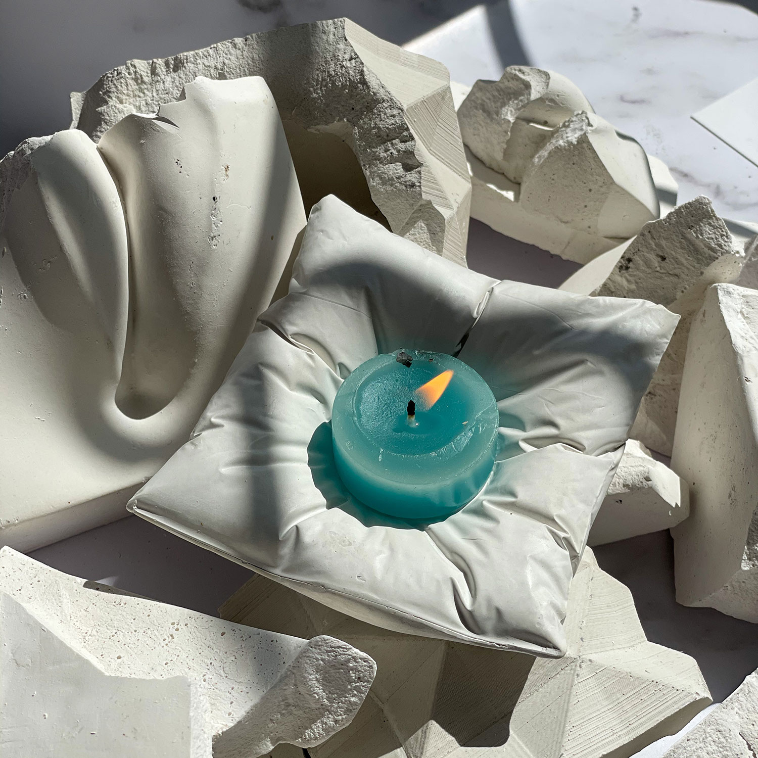 Подсвечник 'Pillow', цвет белый