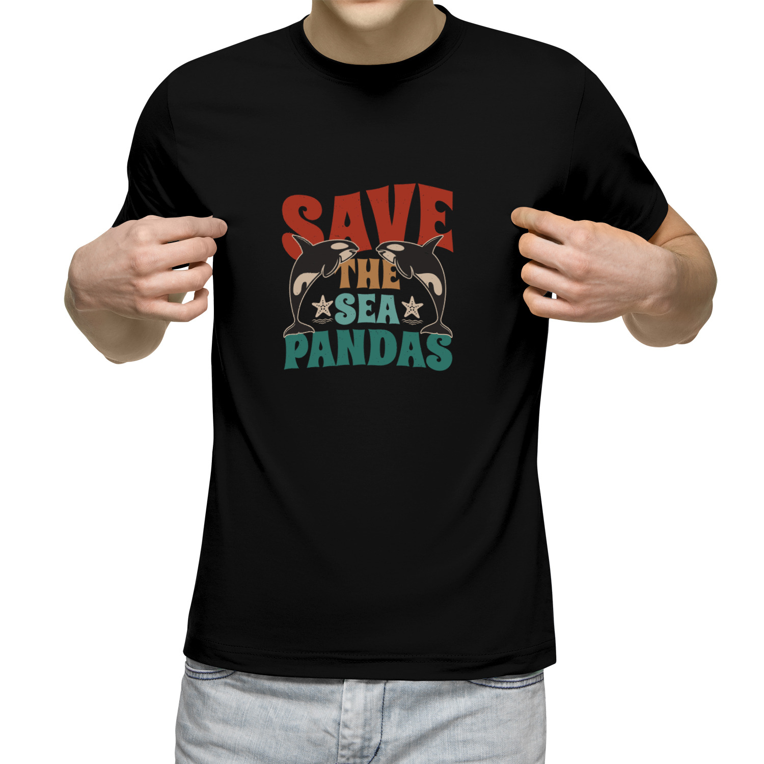 Футболка унисекс 'Sea pandas'