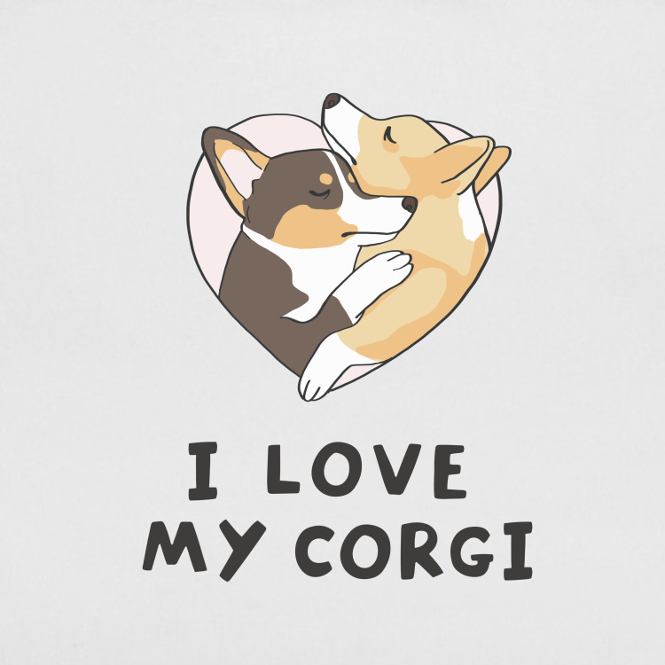 Сумка-шоппер 'I love my corgi'