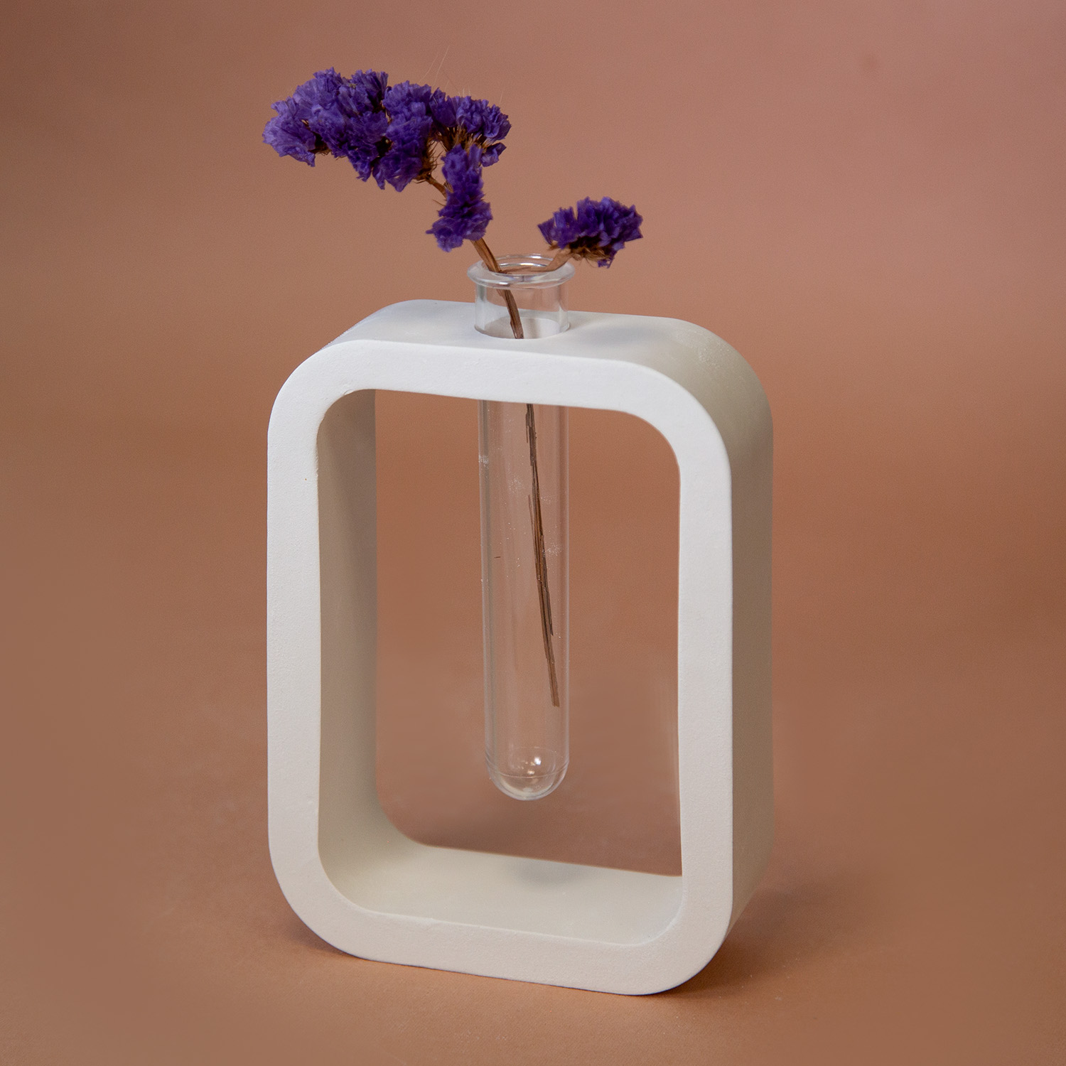 Гипсовая ваза со стеклянной колбой 'Шале' 980003 - фото 2