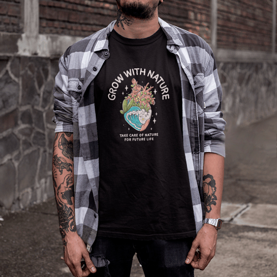 Футболка унисекс 'Grow with nature'
