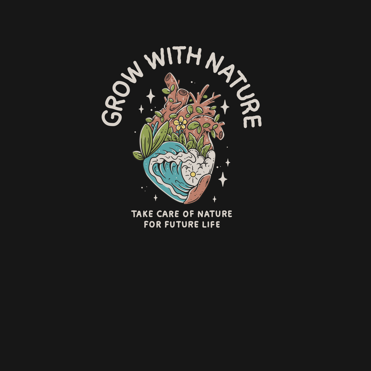 Футболка унисекс 'Grow with nature'