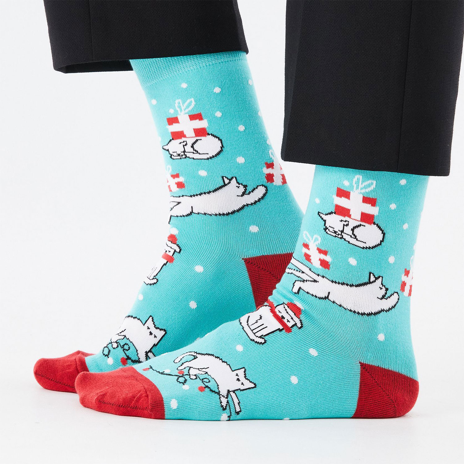 Носки 'Кошачья упряжка', размеры 34-38