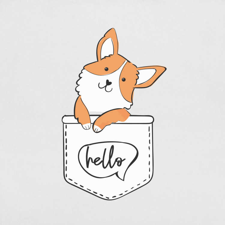 Сумка-шоппер 'Corgi say hello'