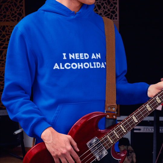 Толстовка унисекс «I need an alcoholiday»