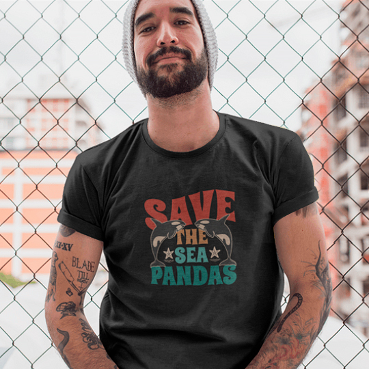 Футболка унисекс 'Sea pandas'
