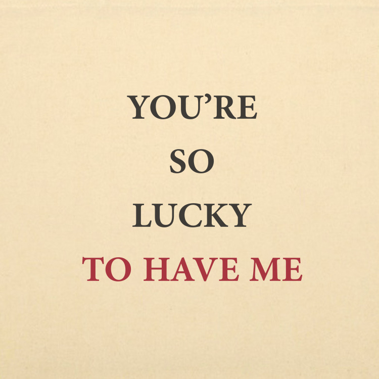 Сумка-шоппер 'Lucky to have me'