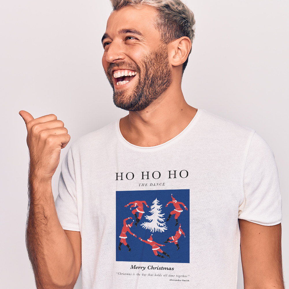 Футболка унисекс 'HO HO HO' 
