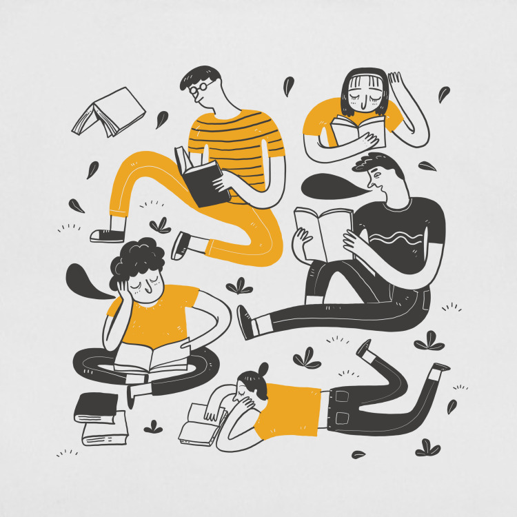 Сумка-шоппер 'Любители книг'