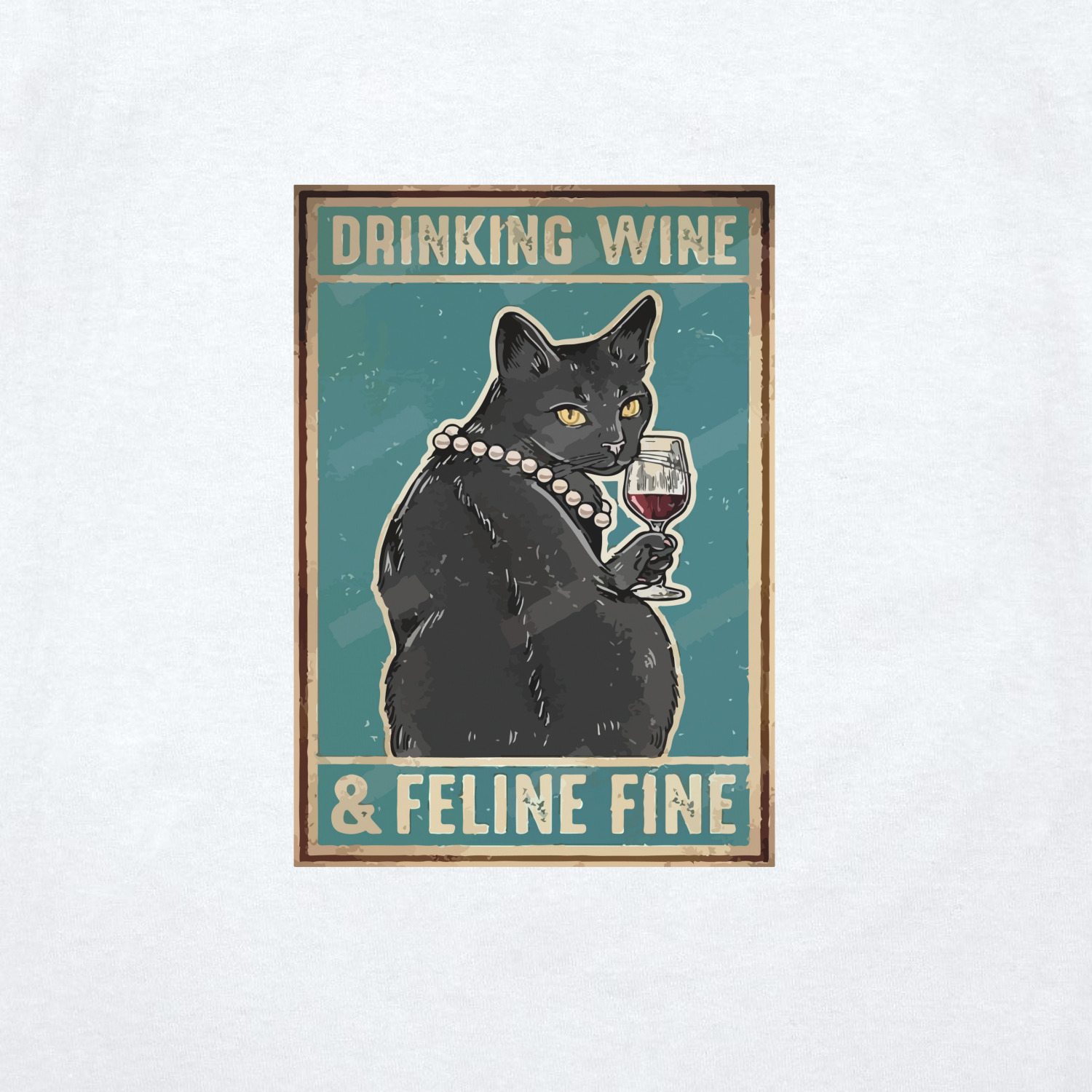 Футболка унисекс 'Cat with Wine' 