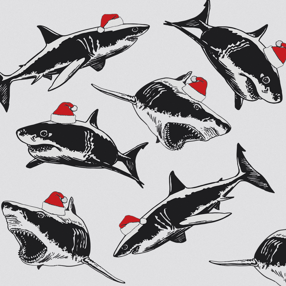 Термокружка 'Happy New Sharks'