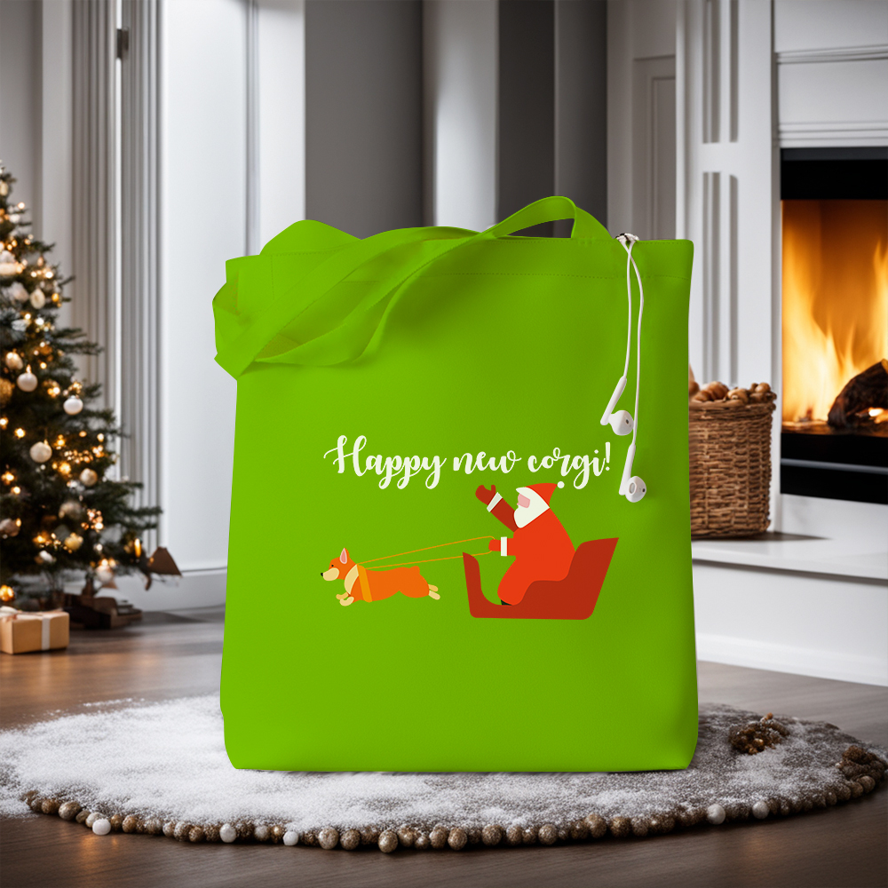 Сумка-шоппер 'Happy New Corgi'