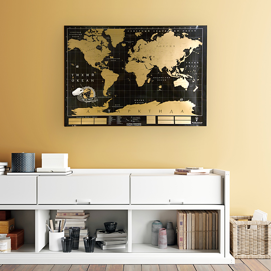 Скретч-карта Мира 'True-Map' - Black Edition