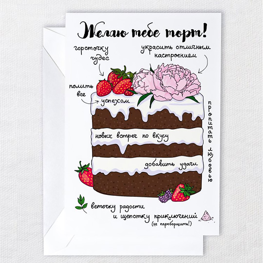 

Открытка 'Торт'
