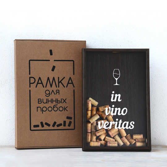 Рамка-копилка для винных пробок 'In vino veritas'