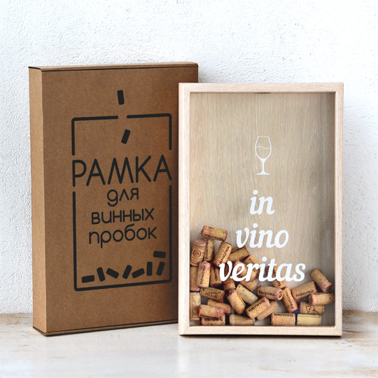 Рамка-копилка для винных пробок 'In vino veritas'