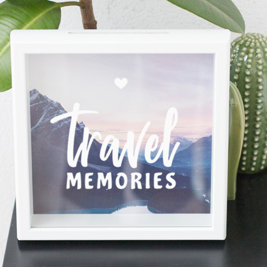 Рамка-копилка светлая 'Travel memories'