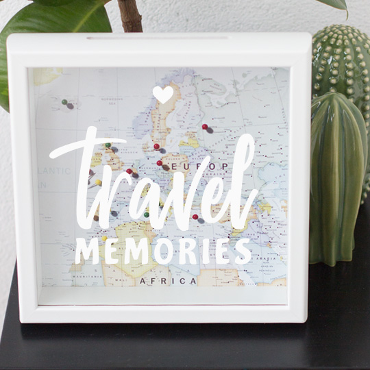 Рамка-копилка светлая 'Travel memories'