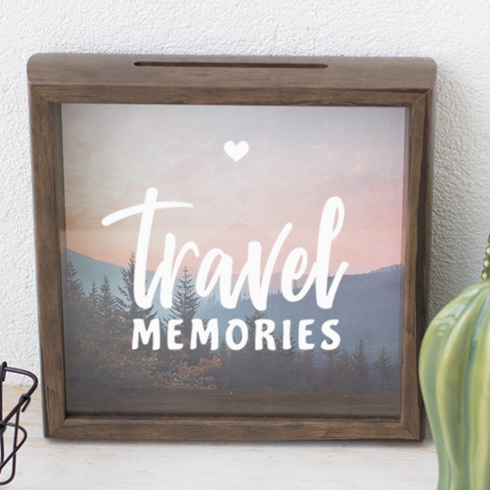 Рамка-копилка темная 'Travel memories' (разные дизайны) / Розовый лес 591070 - фото 3
