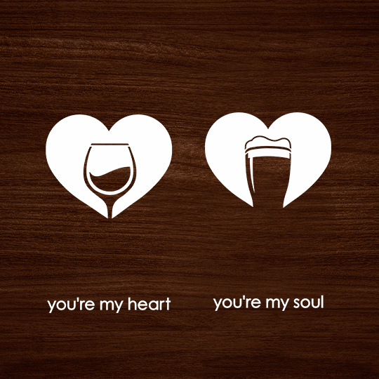 Рамка-копилка для винных пробок и пивных крышек 'My heart and soul'