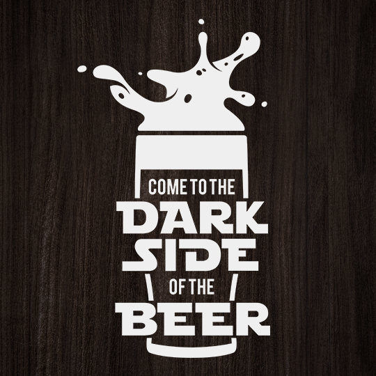 Рамка-копилка для пивных крышек 'Dark side of beer'
