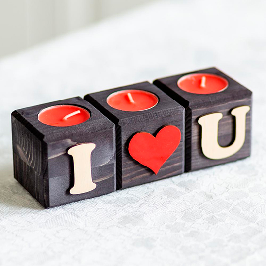 Набор свечей 'I love you'