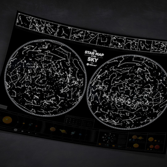 Карта неба люминесцентная 'Star Map of the SKY'