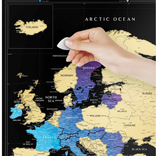 Скретч-карта 'Black Europe'
