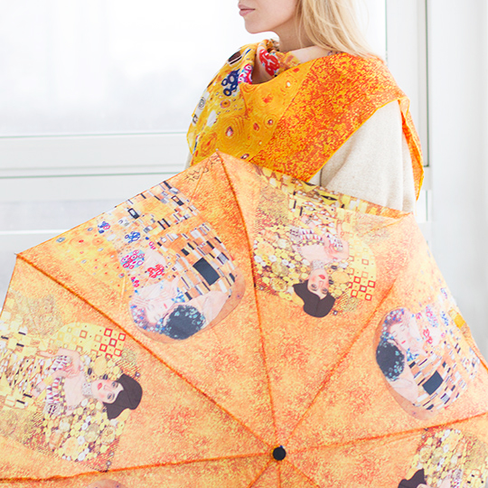 Набор платок и зонт 'Gustav Klimt'