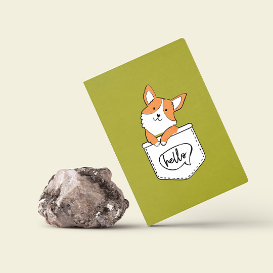 Блокнот 'Corgi say hello'